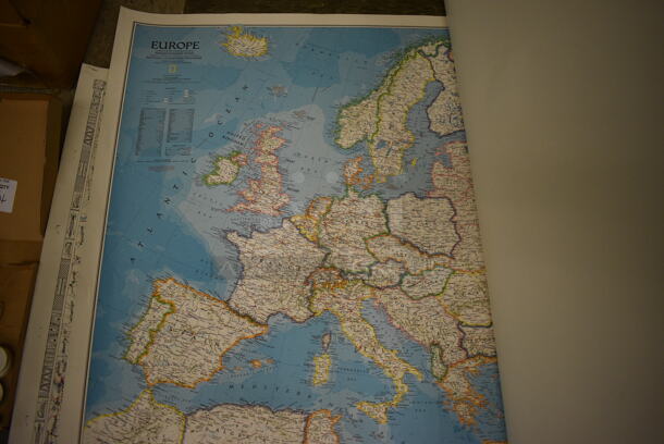 ALL ONE MONEY! Lot of 4 Various Maps; South America, Europe, Europe and Africa. (Midtown 2: Room 105) - Image 3 of 5