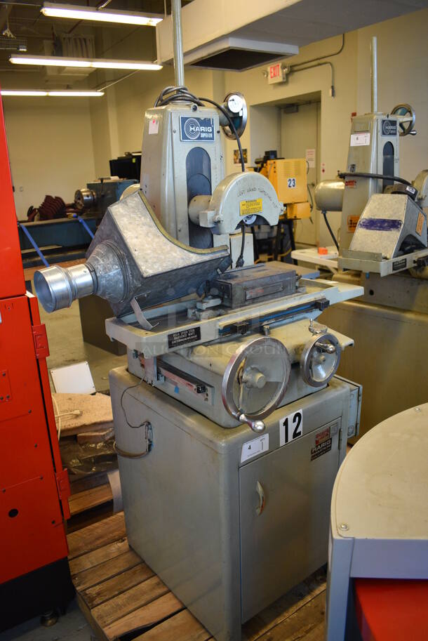 SWEET! Harig Super 618 Metal Commercial Floor Style Horizontal Surface Grinder Machine w/ Electromatic Magnetic Chuck Control. 240 Volts, 3 Phase. 43x37x77 (Midtown 1: Room 122)