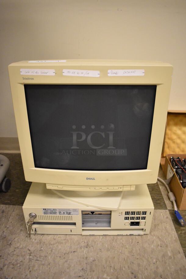 Dell Trinitron 16" Computer Monitor on Hewlett Packard Vectra Computer Tower. 17x17x21.5. (Midtown 2: Room 105) - Image 2 of 7