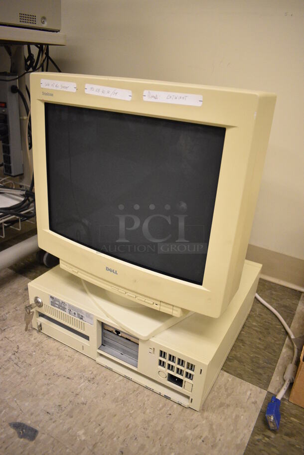 Dell Trinitron 16" Computer Monitor on Hewlett Packard Vectra Computer Tower. 17x17x21.5. (Midtown 2: Room 105) - Image 3 of 7