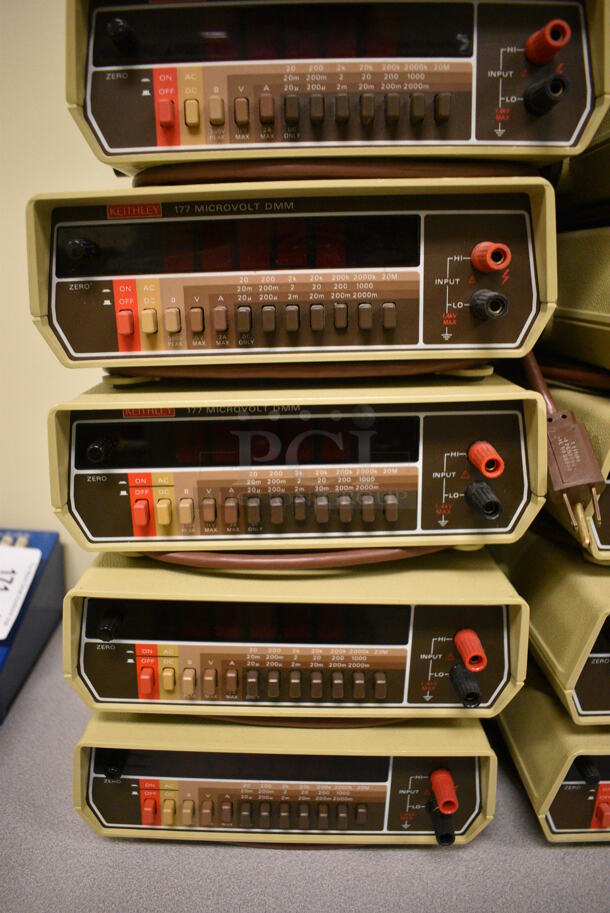 8 Keithley 177 Microvolt DMM Voltmeter. 9x11x3. 8 Times Your Bid! (Midtown 2: Room 105) - Image 3 of 6