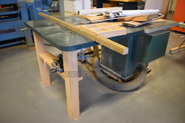 Bridgewood Metal Commercial Floor Style Table Saw. 84x72x38. (Midtown 2: Room 130) - Image 8 of 12
