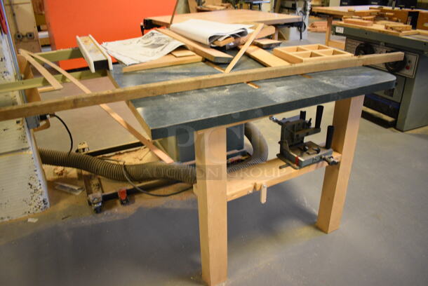 Bridgewood Metal Commercial Floor Style Table Saw. 84x72x38. (Midtown 2: Room 130) - Image 10 of 12