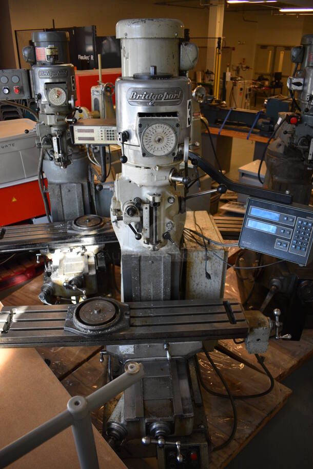 SWEET! Bridgeport Metal Commercial Floor Style Milling Machine. 200/400 Volts, 3 Phase. 59x65x82 (Midtown 1: Room 122)