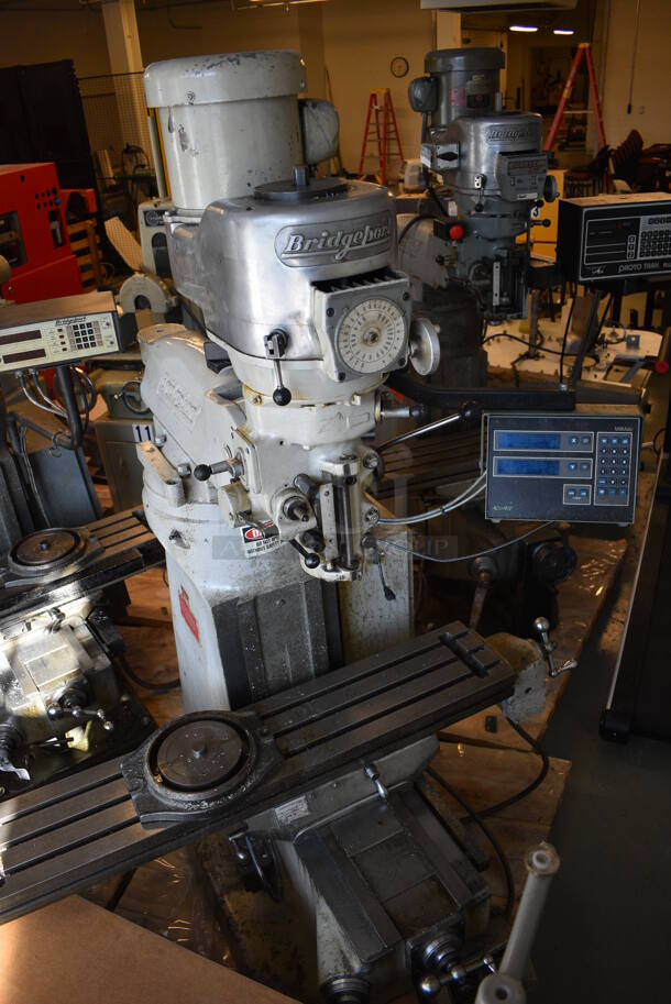 SWEET! Bridgeport Metal Commercial Floor Style Milling Machine. 200/400 Volts, 3 Phase. 59x65x82 (Midtown 1: Room 122) - Image 2 of 11