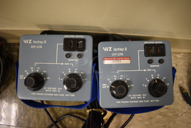 2 VIZ Model WP-27A Isotap II. 5x6x4.5. 2 Times Your Bid! (Midtown 2: Room 105)