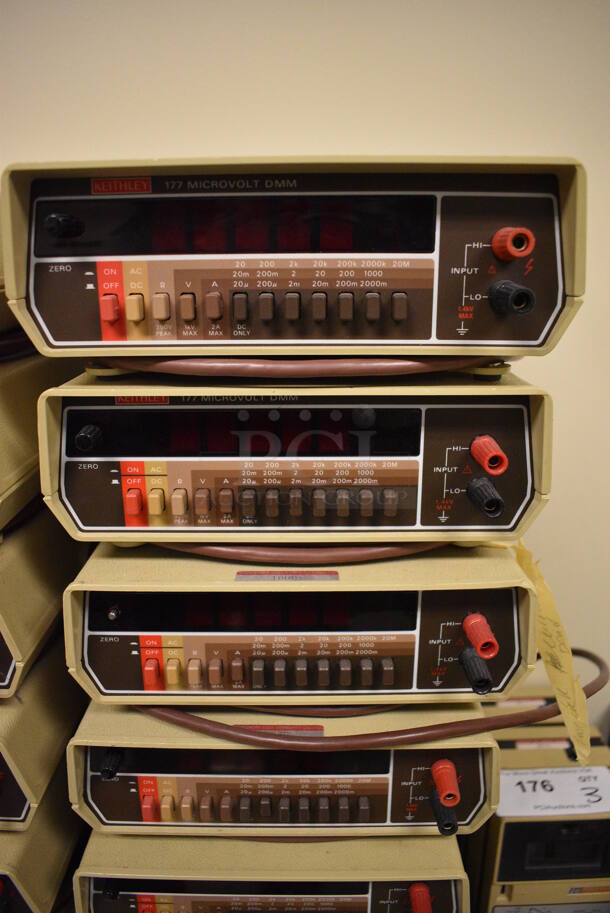 7 Keithley 177 Microvolt DMM Voltmeter. 9x11x3. 7 Times Your Bid! (Midtown 2: Room 105) - Image 4 of 6