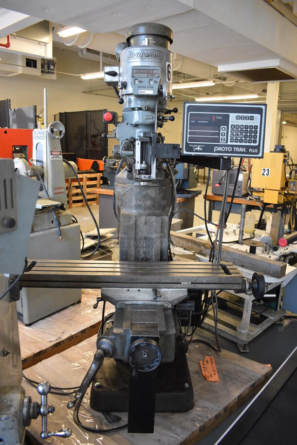 SWEET! Bridgeport Series I 2 HP Metal Commercial Floor Style Milling Machine. 200/400 Volts, 3 Phase. 59x65x82 (Midtown 1: Room 122)