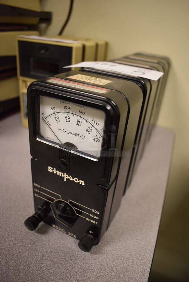 5 Simpson Model 374 Metal Amp Meter. 3x3x6. 5 Times Your Bid! (Midtown 2: Room 105) - Image 2 of 5