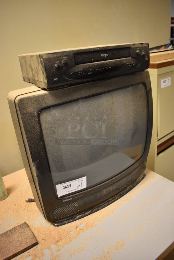 RCA Television and Allegro VHS Player. 20x13x19, 14x10.5x4. (Midtown 2: Room 130) - Image 2 of 6