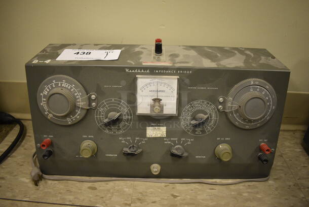 Heathkit Impedance Bridge Metal Microamperes Meter. 16.5x6.5x8. (Midtown 2: Room 105)