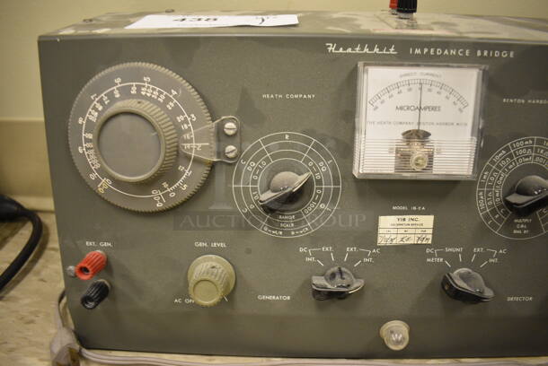 Heathkit Impedance Bridge Metal Microamperes Meter. 16.5x6.5x8. (Midtown 2: Room 105) - Image 3 of 6