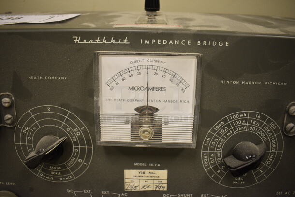 Heathkit Impedance Bridge Metal Microamperes Meter. 16.5x6.5x8. (Midtown 2: Room 105) - Image 6 of 6