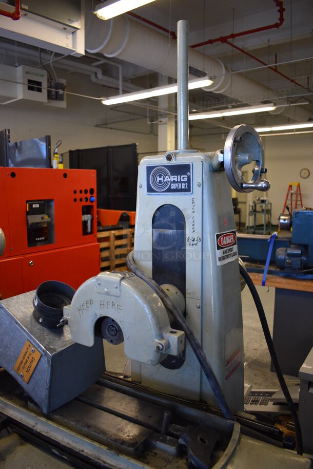SWEET! Harig Super 612 Metal Commercial Floor Style Horizontal Surface Grinder Machine w/ Electromatic Magnetic Chuck Control. 208 Volts, 3 Phase. 43x37x77 (Midtown 1: Room 122) - Image 9 of 12