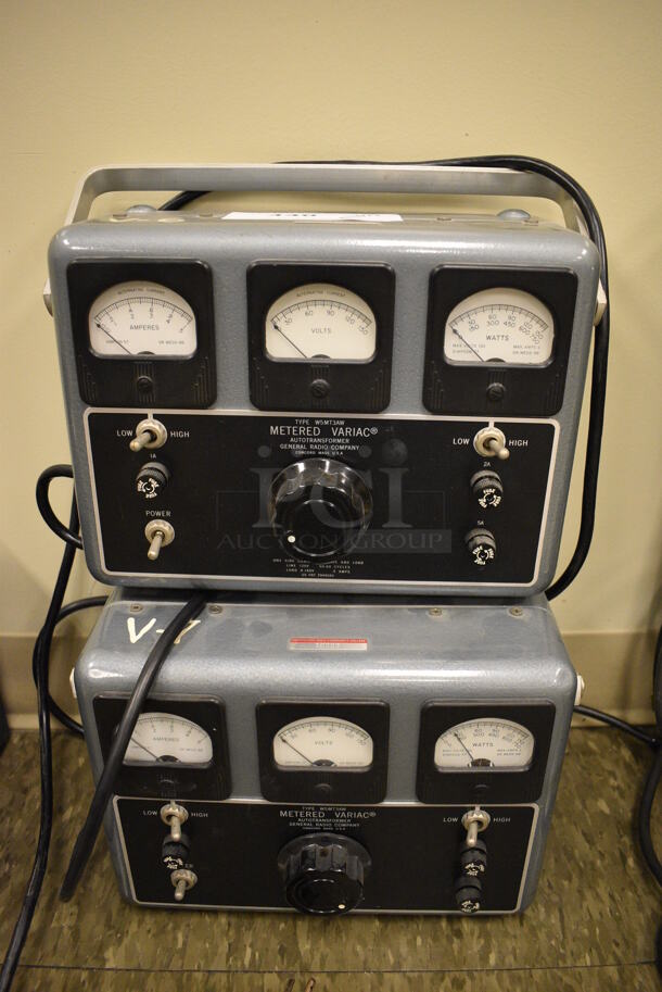 2 General Radio Metal Metered Variac Autotransformer. 13.5x5.5x9. 2 Times Your Bid! (Midtown 2: Room 105)