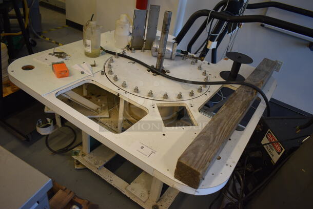 Commercial Table w/ Moving Part and Power Box on Commercial Casters. 48x48x43 (Midtown 1: Room 122) - Image 2 of 9