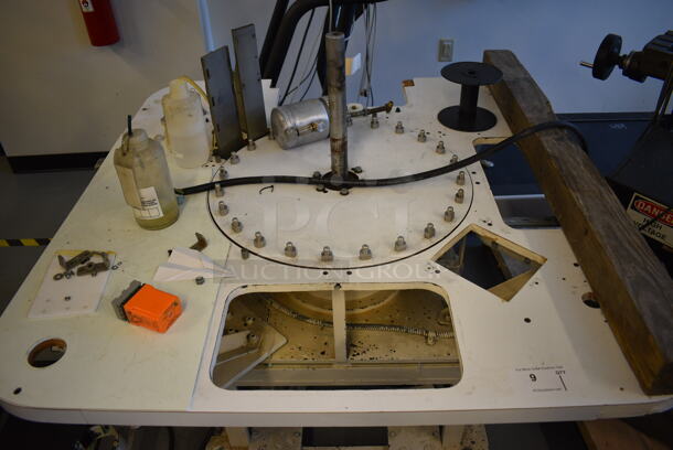 Commercial Table w/ Moving Part and Power Box on Commercial Casters. 48x48x43 (Midtown 1: Room 122) - Image 3 of 9