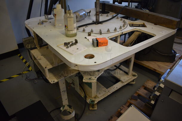 Commercial Table w/ Moving Part and Power Box on Commercial Casters. 48x48x43 (Midtown 1: Room 122) - Image 4 of 9