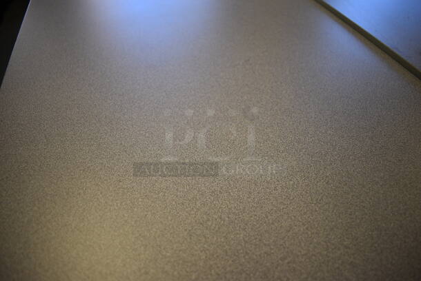 2 Gray Table on Metal Legs. 72x18x29. 2 Times Your Bid! (Midtown 2: Room 130) - Image 3 of 3