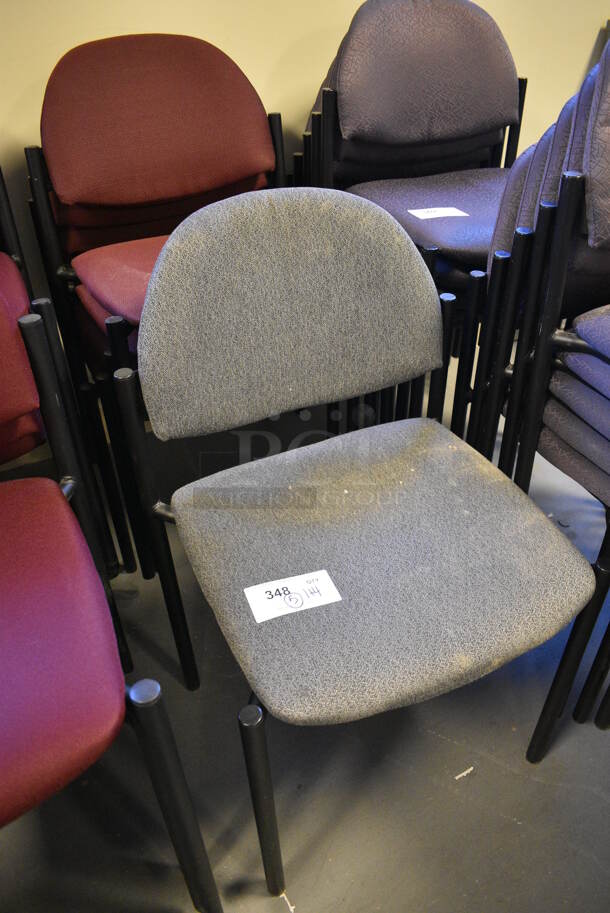 5 Stackable Chairs; 1 Gray and 4 Maroon. 20x18x32. 5 Times Your Bid! (Midtown 2: Room 130) - Image 2 of 4