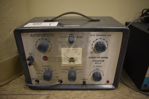 WR-52A Metal Stereo FM Signal Simulator. 13.5x7.5x10.5. (Midtown 2: Room 105)