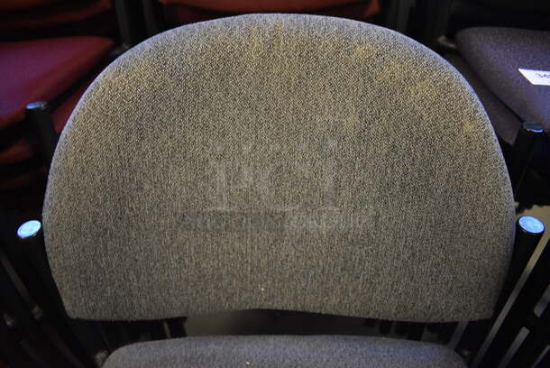 5 Stackable Chairs; 1 Gray and 4 Maroon. 20x18x32. 5 Times Your Bid! (Midtown 2: Room 130) - Image 3 of 4