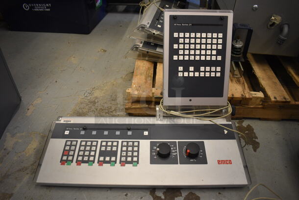 3 Emco Model X9B000 GE Fanuc Series 21 Mill Lathe Control Panels. 27x13x15. 3 Times Your Bid! (Midtown 1: Room 122)
