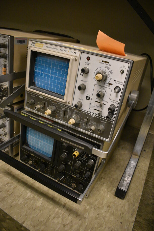 2 BK Precision Metal Unitsl Model 1477 15MHz Oscilloscopes and Model 1472C 15MHz Oscilloscope. 110-120/220-240 Volts. 11x16x8. 2 Times Your Bid! (Midtown 2: Room 105) - Image 4 of 6