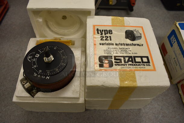 2 Staco 221 Variable Autotransformer. 2 Times Your Bid! (Midtown 2: Room 105)
