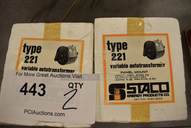 2 Staco 221 Variable Autotransformer. 2 Times Your Bid! (Midtown 2: Room 105) - Image 4 of 4