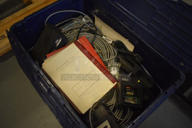 ALL ONE MONEY! Lot of Various Items Including Dyna 3000 Box and Wires in Blue Poly Box! 29x18x12 (Midtown 1: Room 122) - Image 2 of 7
