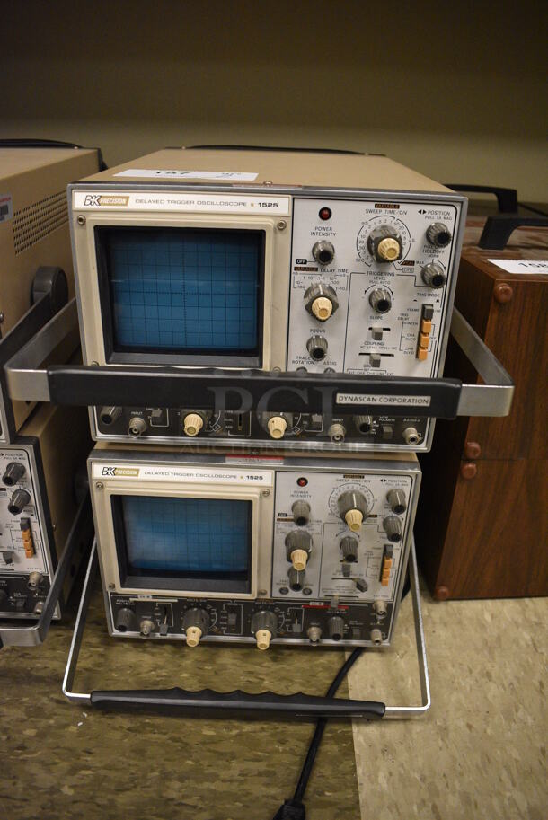 2 BK Precision Model 1525 Delayed Trigger Oscilloscopes. 110-120/220-240 Volts. 11x16x8. 2 Times Your Bid! (Midtown 2: Room 105)