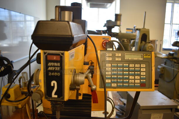 WOW! Dyna Myte Model 2400 Metal Commercial Countertop Vertical Milling Machine on Metal Cart w/ Additional Pieces. 30x34x28, Cart: 22x50x55 (Midtown 1: Room 122) - Image 6 of 12