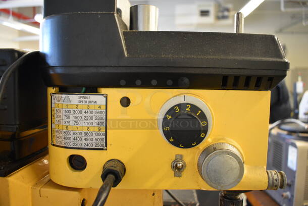 WOW! Dyna Myte Model 2400 Metal Commercial Countertop Vertical Milling Machine on Metal Cart w/ Additional Pieces. 30x34x28, Cart: 22x50x55 (Midtown 1: Room 122) - Image 9 of 12
