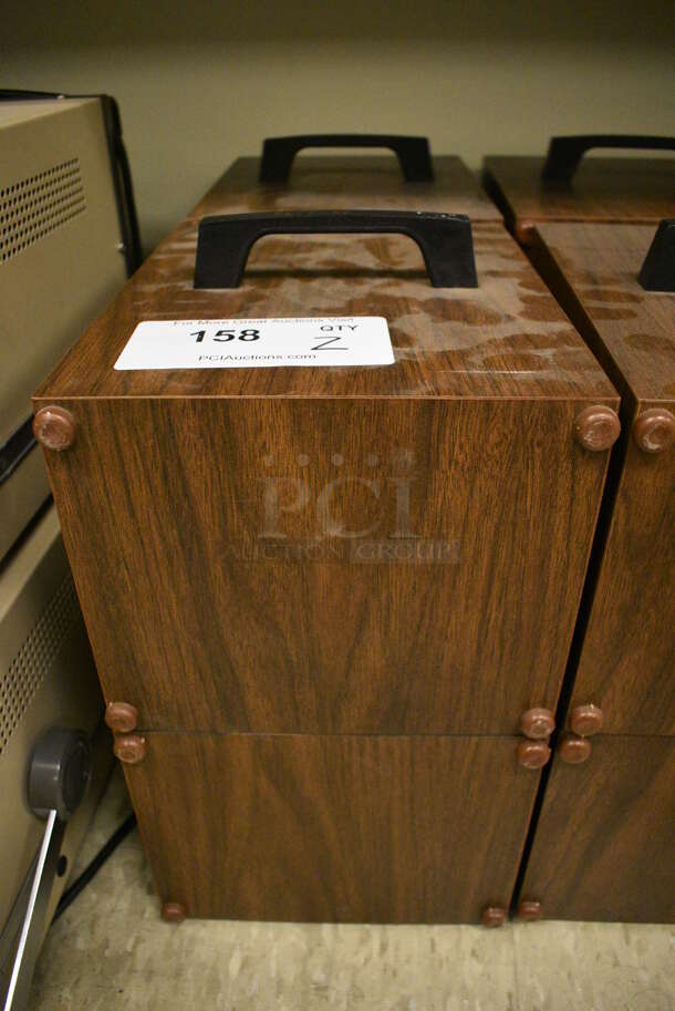 2 Wood Pattern Cases w/ Lab-Volt AA713 Speaker Panels. Each Case Has 2 Speakers. 8x10x14. 2 Times Your Bid! (Midtown 2: Room 105) - Image 5 of 5