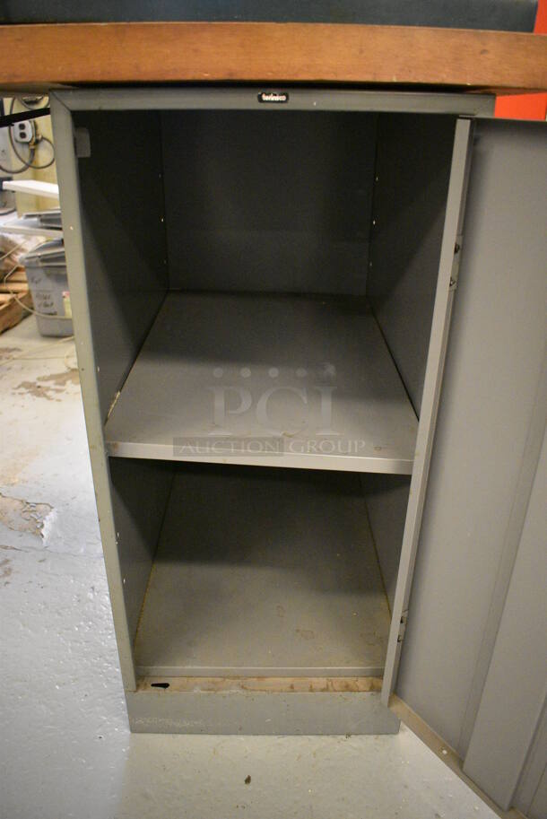 Enco 1102033 Metal Commercial Countertop Lathe on Metal Desk w/ Butcher Block Desktop. 64x27x24. Desk: 60x30x34 (Midtown 1: Room 122) - Image 11 of 12