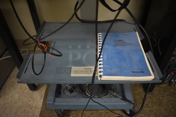 Tektronix Model 2246 100 MHz Oscilloscope on Cart w/ Commercial Casters. 17x25x35. (Midtown 2: Room 105) - Image 6 of 11