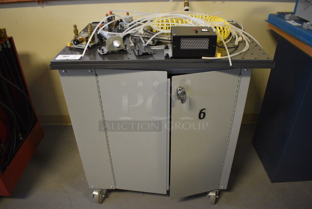 Lab-Volt Metal Commercial Training System Cart w/ Contents on Commercial Casters. 35x28x37. (Midtown 2: Room 130)
