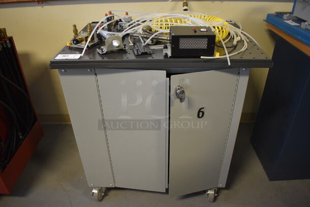 Lab-Volt Metal Commercial Training System Cart w/ Contents on Commercial Casters. 35x28x37. (Midtown 2: Room 130) - Image 1 of 5