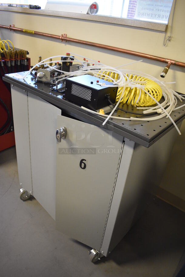 Lab-Volt Metal Commercial Training System Cart w/ Contents on Commercial Casters. 35x28x37. (Midtown 2: Room 130) - Image 2 of 5