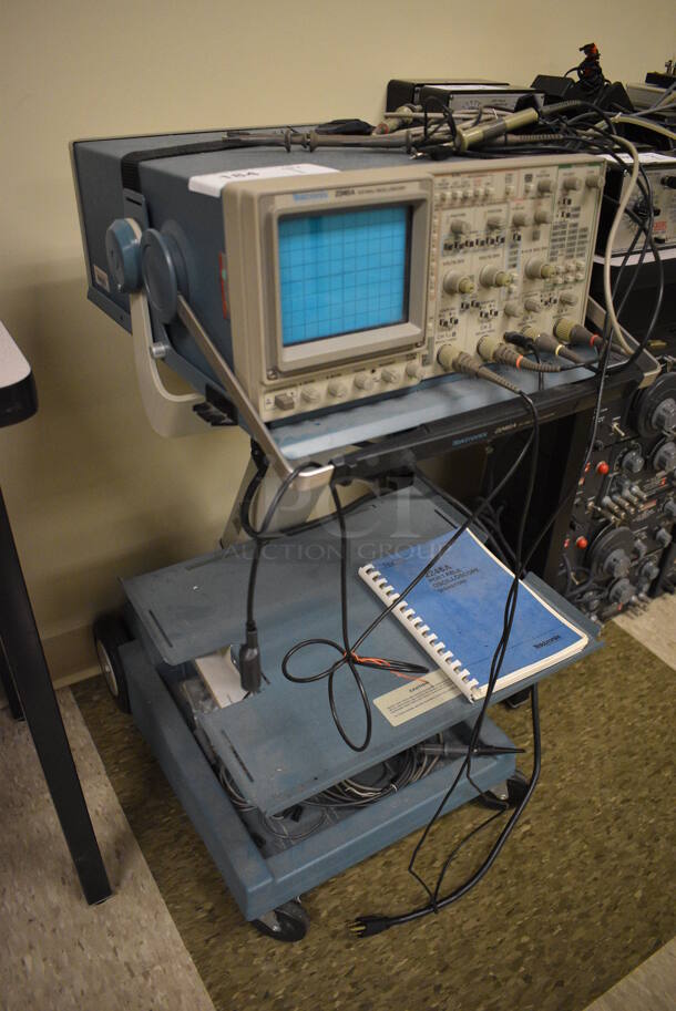 Tektronix Model 2246 100 MHz Oscilloscope on Cart w/ Commercial Casters. 17x25x35. (Midtown 2: Room 105) - Image 8 of 11