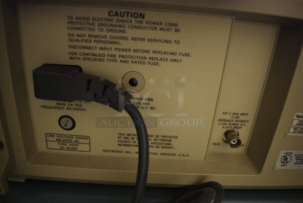Tektronix Model 2246 100 MHz Oscilloscope on Cart w/ Commercial Casters. 17x25x35. (Midtown 2: Room 105) - Image 11 of 11
