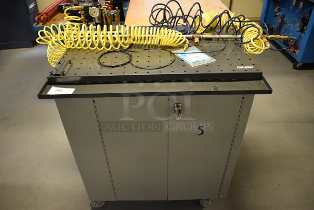 Lab-Volt Metal Commercial Training System Cart w/ Contents on Commercial Casters. 35x28x37. (Midtown 2: Room 130)