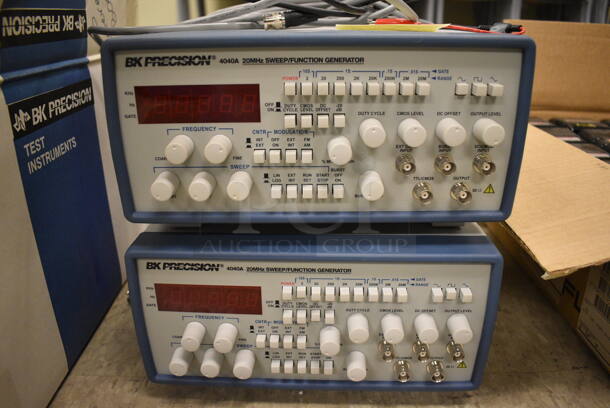 2 BK Precision 4040 20 MHz Sweep / Function Generator. 10.5x12x5. 2 Times Your Bid! (Midtown 2: Room 105)