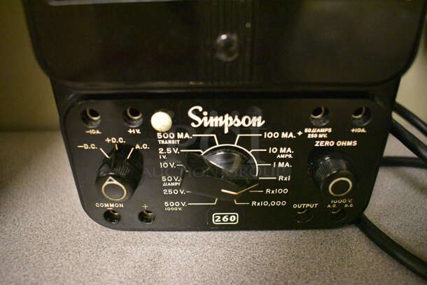 Simpson Model 260 Metal Ohm Reader. 6x3.5x9. (Midtown 2: Room 105) - Image 2 of 3