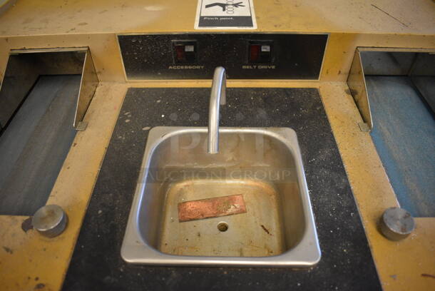 Buehler Duomet II Metal Commercial Countertop Belt Surfacer on Wooden Cart on Commercial Casters. 115 Volts, 1 Phase. 24x24x10.5. Cart 28x24x32 (Midtown 1: Room 122) - Image 3 of 9