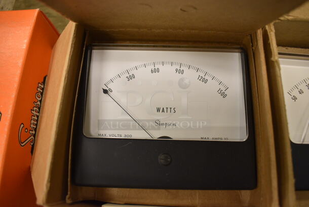 ALL ONE MONEY! Lot of BRAND NEW IN BOX Simpson Units; Nine Amerpes Meter, One Wattmeter, Two Galvanometer and Two Wattmeter. (Midtown 2: Room 105) - Image 4 of 10