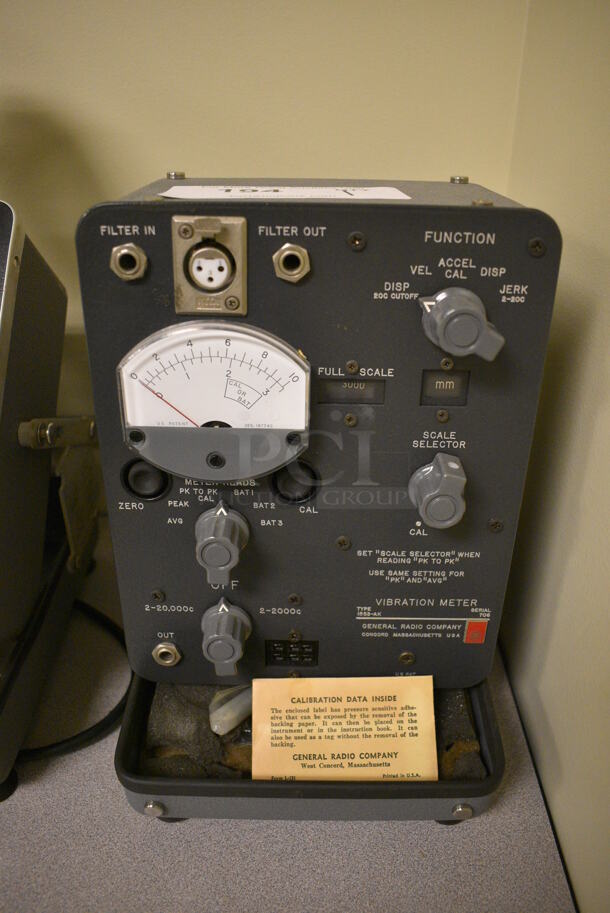 General Radio Metal Countertop Vibration Meter. 7.5x11x11.5. (Midtown 2: Room 105)