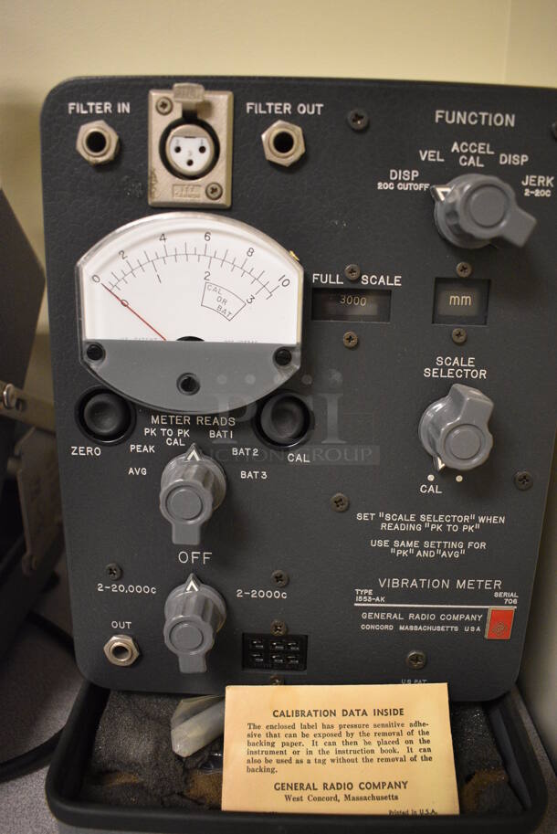 General Radio Metal Countertop Vibration Meter. 7.5x11x11.5. (Midtown 2: Room 105) - Image 2 of 4