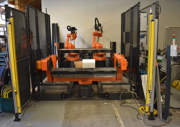 AMAZING! ABB Flex Arc R Metal Commercial Arc Welding Cell w/ 2 ABB IRB 1600 Metal Welding Robots, 2 Miller Axcess 300-DI Welders and Controller. BUYER MUST REMOVE - Winning bidder must schedule a pick up appointment between 5/3/21 - 5/7/21 to pick up this item and work with PCI to complete the necessary COVID approval process. 110x135x100 (Midtown 1: Room 122)